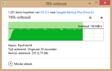 Seagate Backup Plus Fast snelheidstest