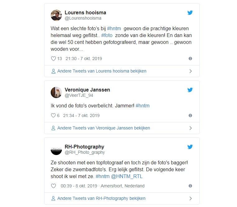 slechte fotograaf hollands next top model