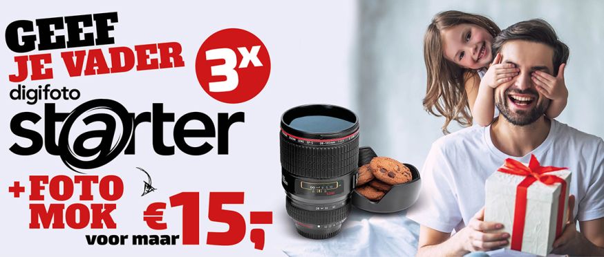 Vaderdag: geef je pa een abonnement op digifoto Starter! 
