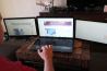 Laptop maken met drie schermen