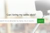 Check online of je selfiestick is toegestaan